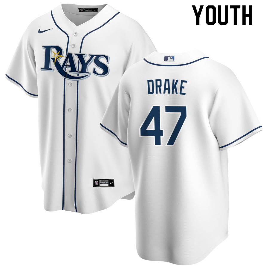 Nike Youth #47 Oliver Drake Tampa Bay Rays Baseball Jerseys Sale-White